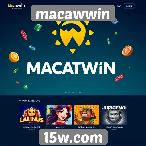 Avaliação do design do site de jogos macawwin